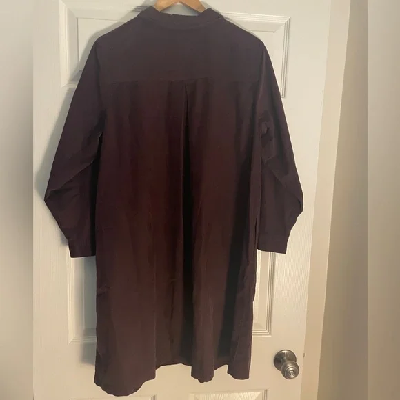 Dark Brown Corduroy Button Down Shirt - Picture 3 of 4